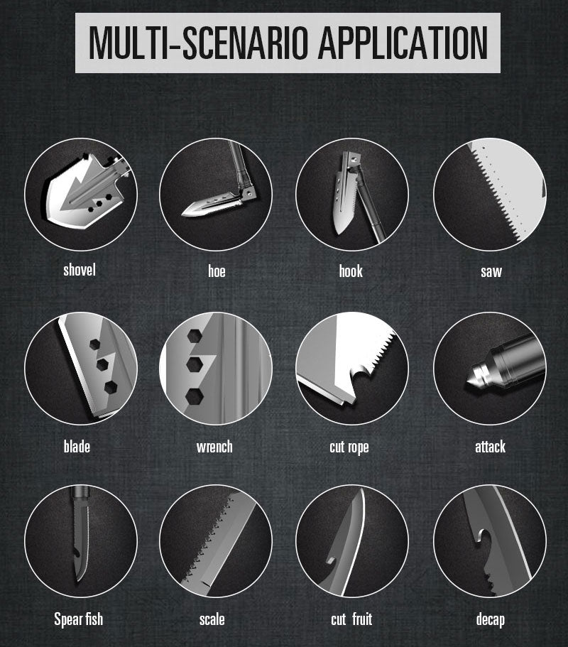 Multifunction Folding Shovel - Camping | Survival & Hiking